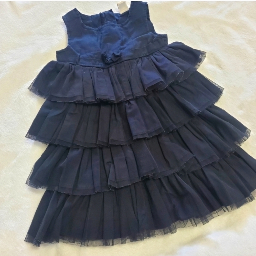 Black Layered Tutu Tulle Sleeveless Dress